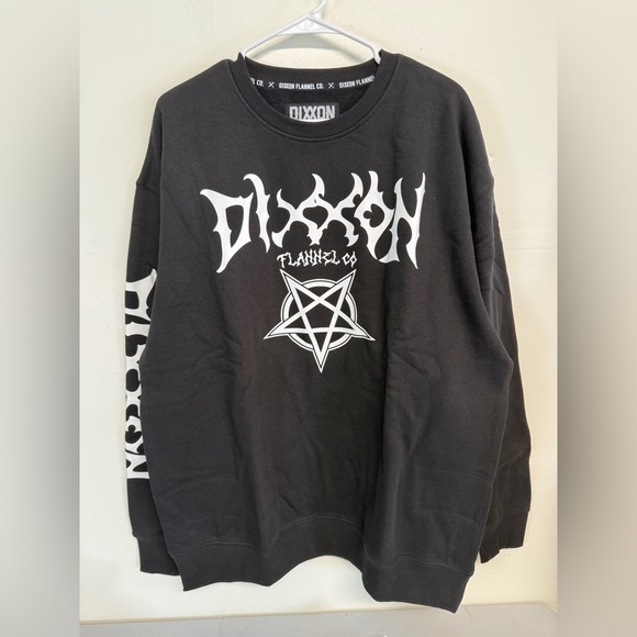 Dixxon Men’s Creneck Sweater Black Pentagram Size 2XL - Picture 1 of 3